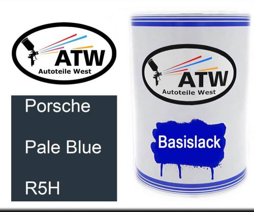 Porsche, Pale Blue, R5H: 500ml Lackdose, von ATW Autoteile West.